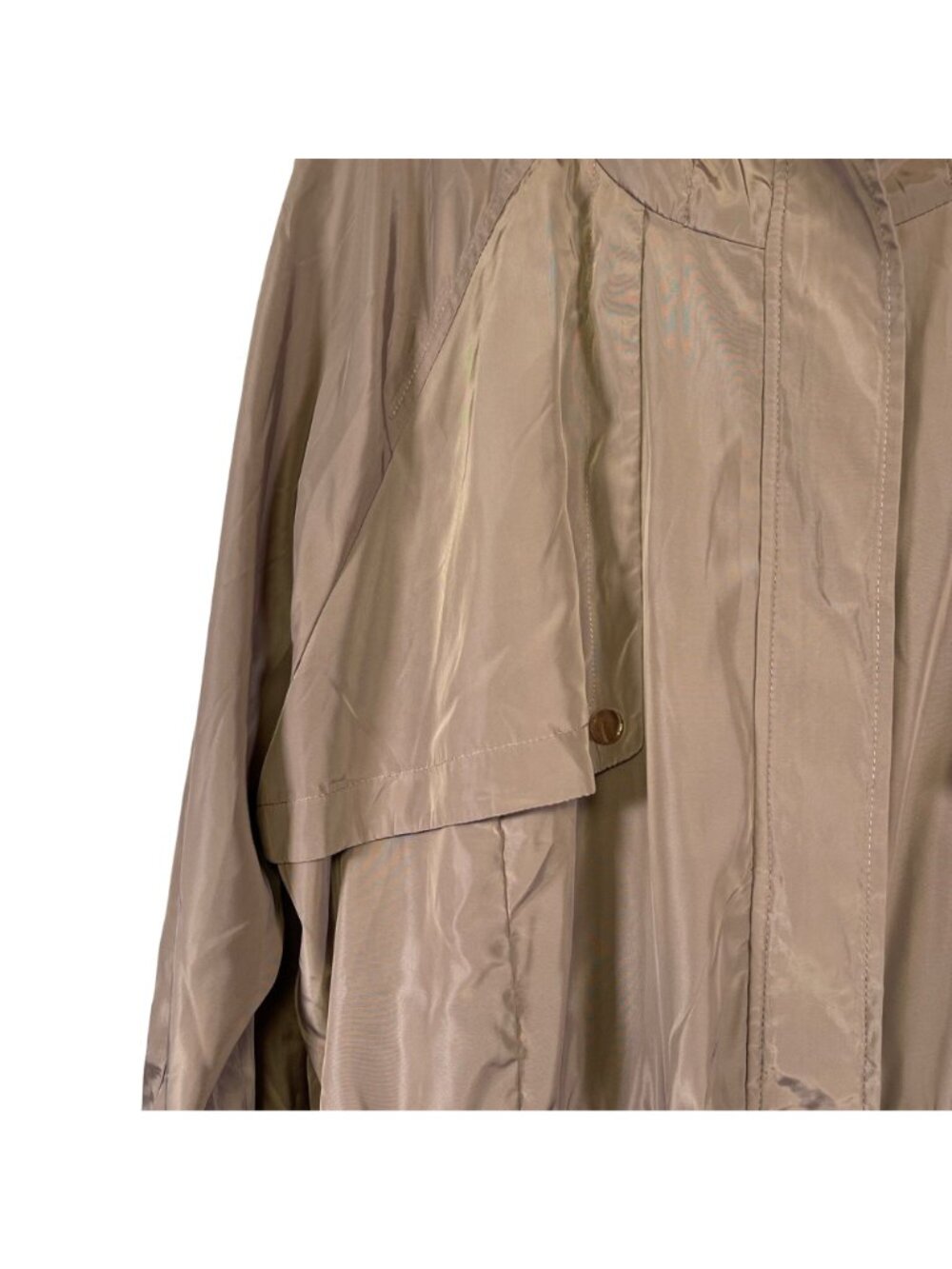 Perch By Blu Pepper Womens Hooded Taupe Lightweight Jacket 3XL Polyester Full Zi - Picture 4 of 7